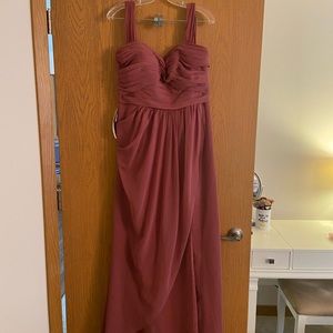 Azazie Womens Bridesmaid Dress in Desert Rose